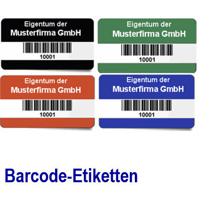 Barcodeetiketten, maschinenlesbare Strichcode Barcode-Etiketten, Software, Strichcodes,
Etiketten auf Rollen, Etiketten auf B�gen, Strichcode-Etiketten, Etikettendruck, Inventuraufklebe Thermoetiketten, Void, Voidetiketten, metallisierte Etikette