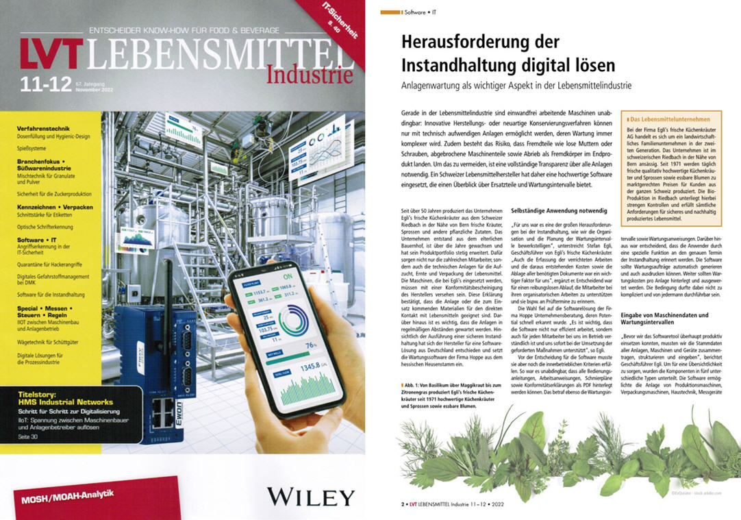 LVT Lebensmittel Industrie / 11-22 Herausforderung der Instandhaltung digital l�sen