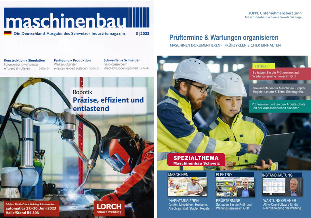 Maschinenbau-Schweiz.ch Olympia Verlag Wartungsplaner Komplettl�sung